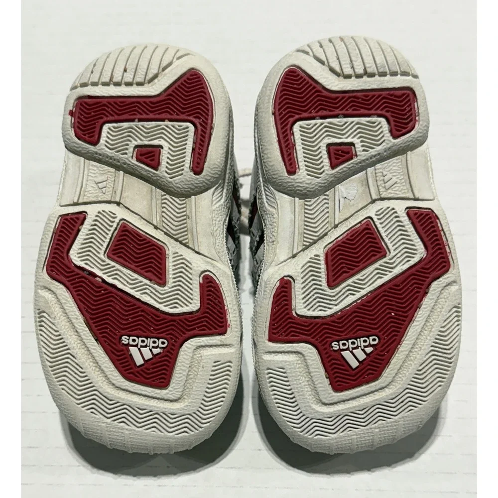 ADIDAS SUPERSTAR adiFIT - Vintage Red & White Rubber Toe Shoes - Toddler Size 4K